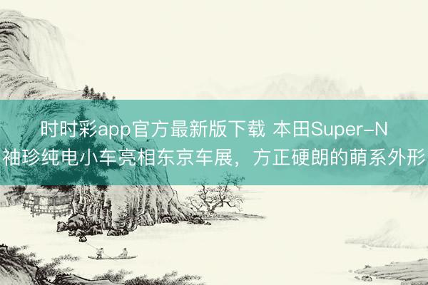 時時彩app官方最新版下載 本田Super-N袖珍純電小車亮相東京車展，方正硬朗的萌系外形