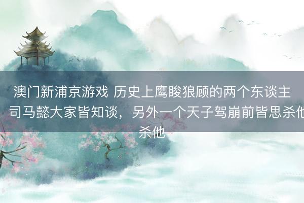 澳門(mén)新浦京游戲 歷史上鷹脧狼顧的兩個(gè)東談主，司馬懿大家皆知談，另外一個(gè)天子駕崩前皆思?xì)⑺? class=
