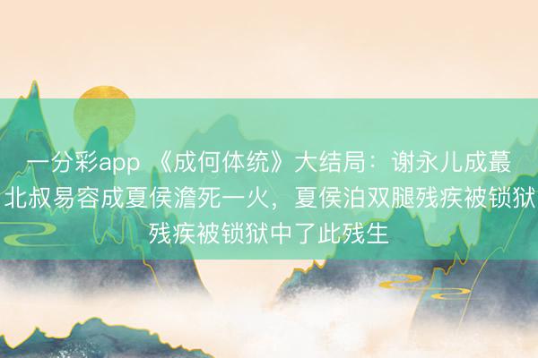 一分彩app 《成何體統》大結局：謝永兒成蕞莽撞難平，北叔易容成夏侯澹死一火，夏侯泊雙腿殘疾被鎖獄中了此殘生